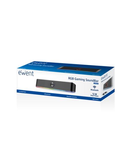 Ewent EW3525 altavoz soundbar Negro 2.0 canales 6 W