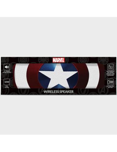 ERT Group Altavoz Bt stereo 2.1 portátil inalambrico 10W Captain America 001 Marvel Rojo