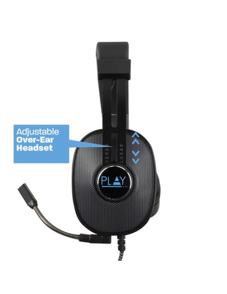 Ewent Play PL3321 Auriculares Alámbrico Diadema Juego Negro