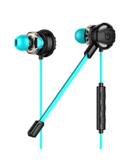 Hiditec Taiko Auriculares Alámbrico Dentro de oído Juego Negro, Turquesa