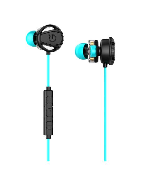 Hiditec Taiko Auriculares Alámbrico Dentro de oído Juego Negro, Turquesa