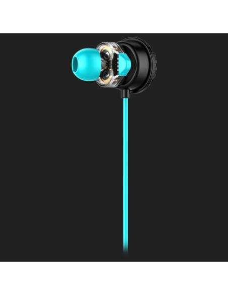 Hiditec Taiko Auriculares Alámbrico Dentro de oído Juego Negro, Turquesa