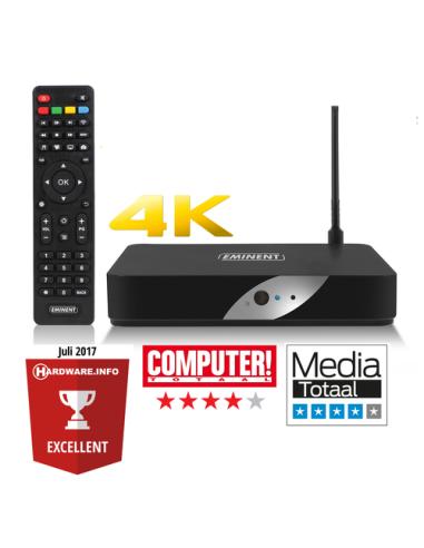 Eminent EM7680 convertidor de Smart TV Negro 4K Ultra HD 8 GB Wifi Ethernet