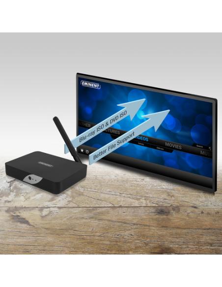 Eminent EM7680 convertidor de Smart TV Negro 4K Ultra HD 8 GB Wifi Ethernet