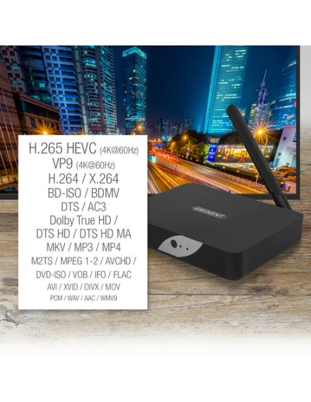Eminent EM7680 convertidor de Smart TV Negro 4K Ultra HD 8 GB Wifi Ethernet