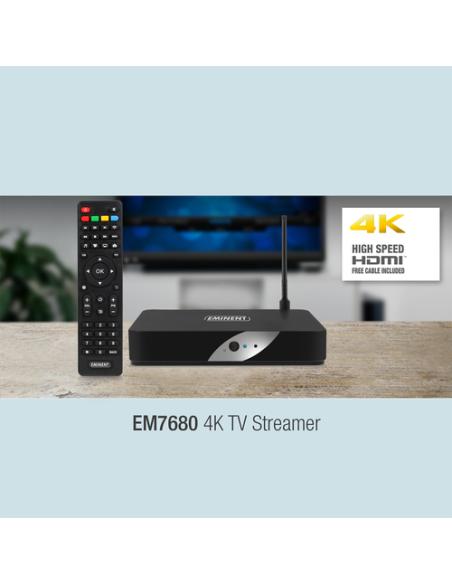 Eminent EM7680 convertidor de Smart TV Negro 4K Ultra HD 8 GB Wifi Ethernet