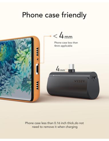 VEGER PlugOn-L VG-W0556 PowerBank 5000mah PD20W Type-C connector built-in