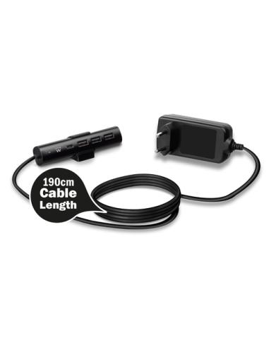 Ewent EW1317 cargador de dispositivo móvil Universal Negro Corriente alterna Interior
