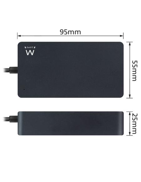 Ewent EW3980 adaptador e inversor de corriente Interior 65 W Negro