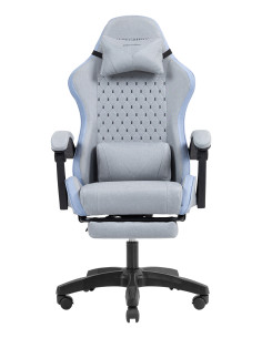 Mars Gaming MGCXFSBL silla para videojuegos Silla para videojuegos de PC Asiento acolchado Azul, Gris
