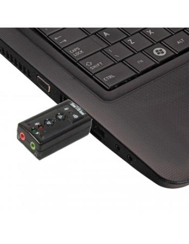 Ewent EW3762 cambiador de género para cable USB audio-in/audio-out Negro