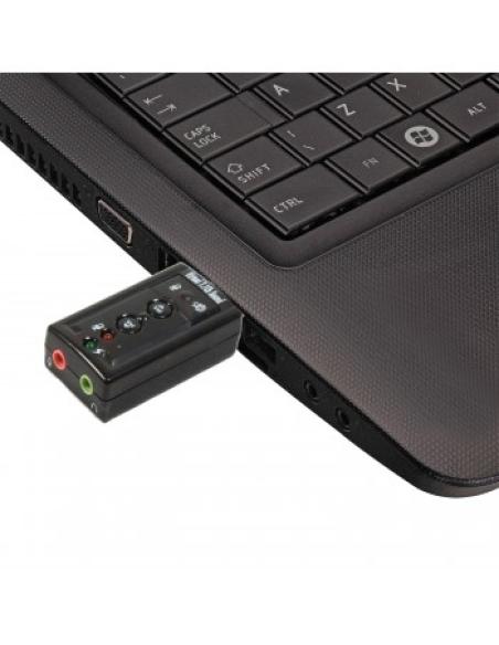 Ewent EW3762 cambiador de género para cable USB audio-in/audio-out Negro