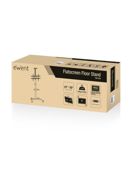 Ewent EW1540 soporte para pantalla de señalización 177,8 cm (70") Negro