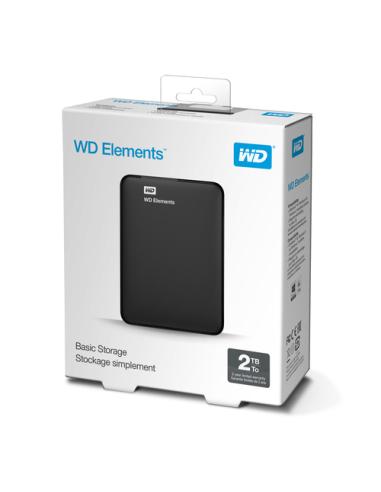 Western Digital Elements Portable disco duro externo 2 TB 5400 RPM 2.5" Micro-USB B 3.2 Gen 2 (3.1 Gen 2) Negro