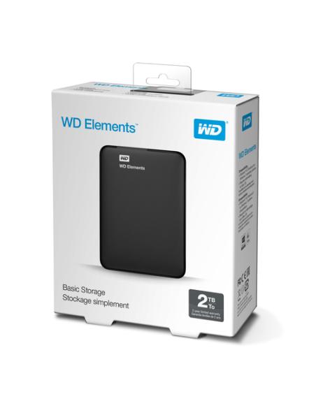 Western Digital Elements Portable disco duro externo 2 TB 5400 RPM 2.5" Micro-USB B 3.2 Gen 2 (3.1 Gen 2) Negro