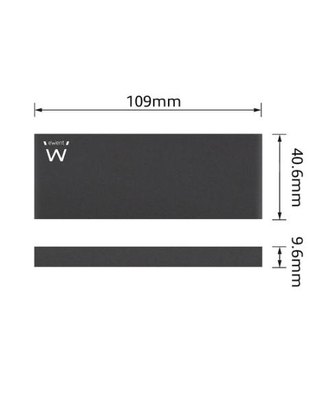Ewent EW7023 caja para disco duro externo Caja externa para unidad de estado sólido (SSD) Negro M.2