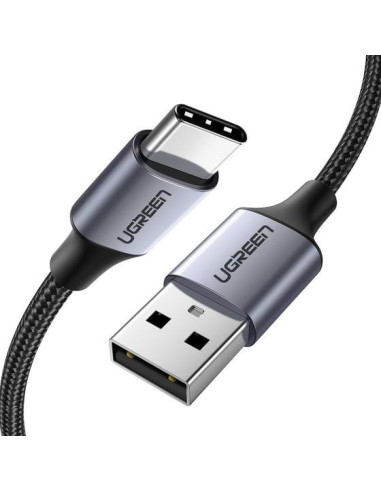 Ugreen 60126 cable USB 1 m USB C USB A Negro, Gris