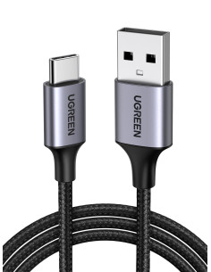 Ugreen 60126 cable USB 1 m USB C USB A Negro, Gris 2