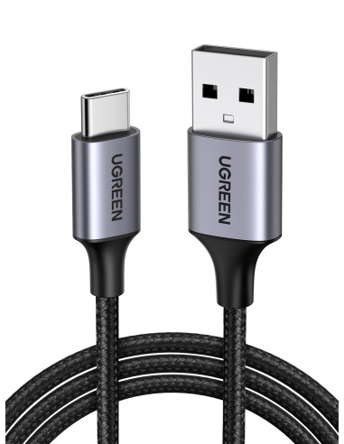 Ugreen 60126 cable USB 1 m USB C USB A Negro, Gris