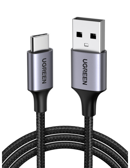 Ugreen 60126 cable USB 1 m USB C USB A Negro, Gris