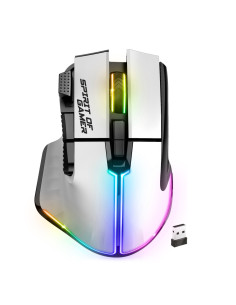 Spirit of Gamer PRO M5 ARTIC WIRELESS ratón Juego mano derecha RF Wireless + Bluetooth + USB Type-C Óptico 8000 DPI