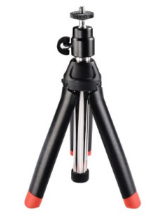 Hama | Trípode 4 en 1 con Conexión 1 4", para go pro, móviles o cámaras, color negro