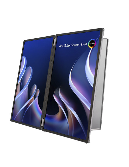 ASUS ZenScreen Duo OLED MQ149CD pantalla para PC 35,6 cm (14") 1920 x 1200 Pixeles WUXGA Plata