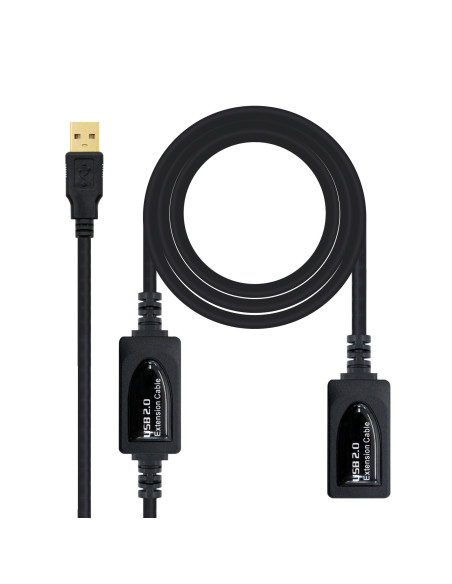 Nanocable 10.01.0213 cable USB USB 2.0 15 m USB A Negro