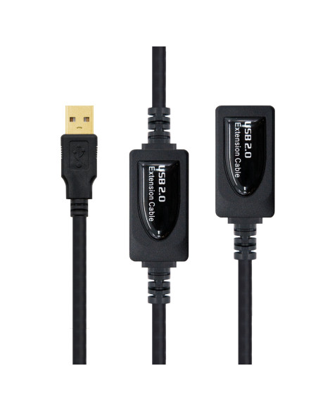 Nanocable 10.01.0213 cable USB USB 2.0 15 m USB A Negro