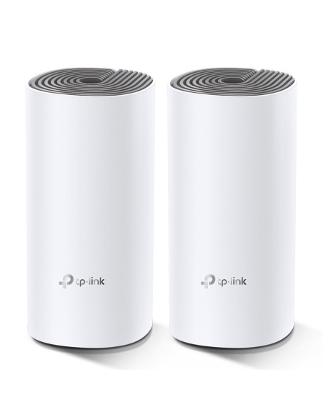 TP-Link Deco E4 (2-pack) Doble banda (2,4 GHz   5 GHz) Wi-Fi 5 (802.11ac) Blanco, Gris Interno