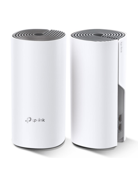 TP-Link Deco E4 (2-pack) Doble banda (2,4 GHz   5 GHz) Wi-Fi 5 (802.11ac) Blanco, Gris Interno
