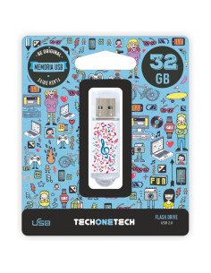 TECH ONE TECH TEC4003-32 unidad flash USB 32 GB USB tipo A 2.0 Multicolor
