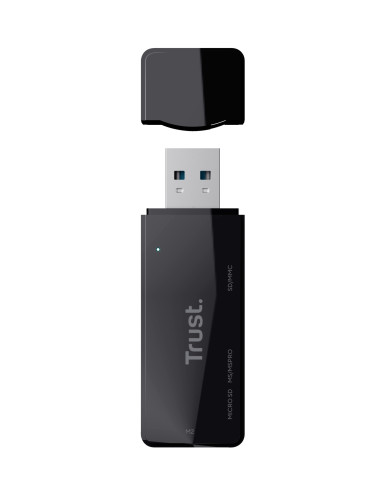 Trust NANGA lector de tarjeta USB 3.2 Gen 1 (3.1 Gen 1) Type-A Negro