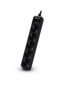 CyberPower B0520SC0-DE limitador de tensión Negro 5 salidas AC 200 - 250 V 1,8 m