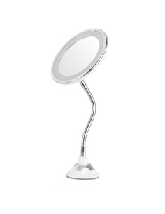 Orbegozo ESP 1020 espejo para maquillaje Ventosa Alrededor Plata, Blanco 2