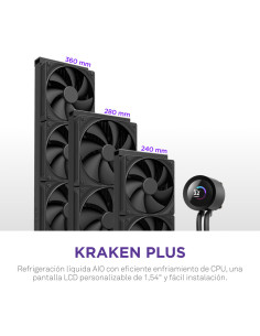 NZXT Kraken Plus 360 Procesador Sistema de refrigeración líquida todo en uno 12 cm Negro 2