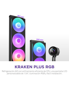 NZXT Kraken Plus 360 RGB Procesador Sistema de refrigeración líquida todo en uno Negro 1 pieza(s) 2