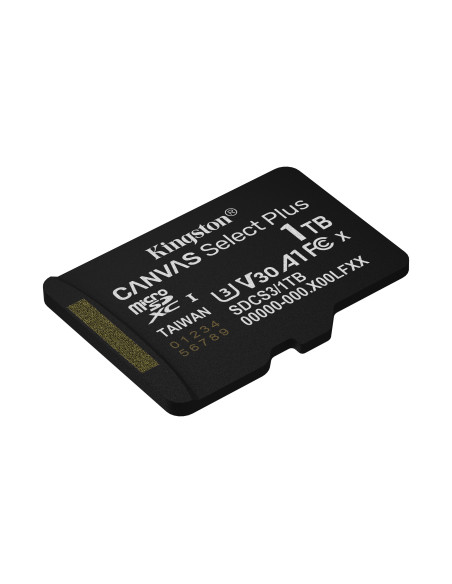 Kingston Technology 1TB micSDXC Canvas Select Plus Gen3 150R A1 (Adaptador de SD no incluido)