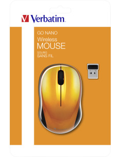 Verbatim Go Nano ratón Oficina Ambidextro RF inalámbrico 1600 DPI