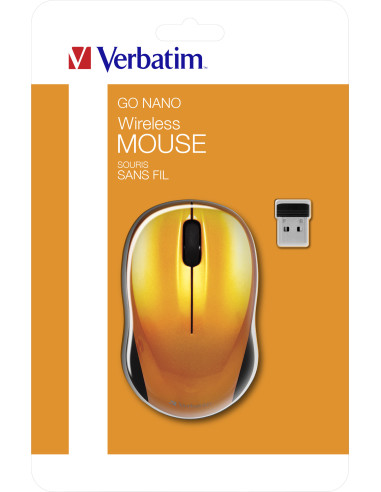 Verbatim Go Nano ratón Oficina Ambidextro RF inalámbrico 1600 DPI