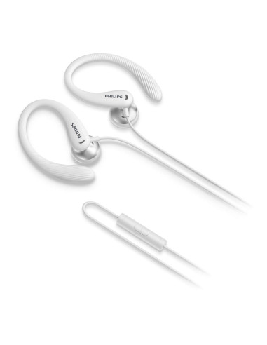 Philips TAA1105WT 00 auricular y casco Auriculares Alámbrico gancho de oreja, Dentro de oído Deportes Blanco