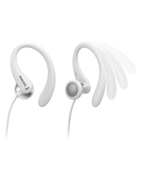 Philips TAA1105WT 00 auricular y casco Auriculares Alámbrico gancho de oreja, Dentro de oído Deportes Blanco