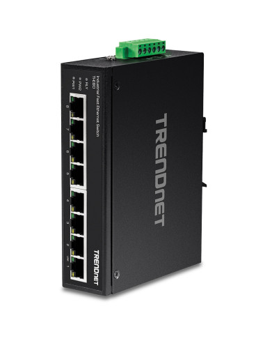 Trendnet TI-E80 switch No administrado Fast Ethernet (10 100) Negro