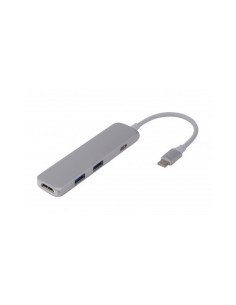 LMP USB-C Combo Adaptador gráfico USB Plata 2