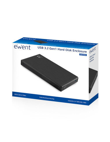 Ewent EW7032 caja para disco duro externo Carcasa de disco duro SSD Negro 2.5"