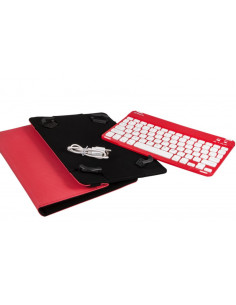 SilverHT Funda Universal Gripcase + Teclado (9'' - 10.1'') - Rojo 2