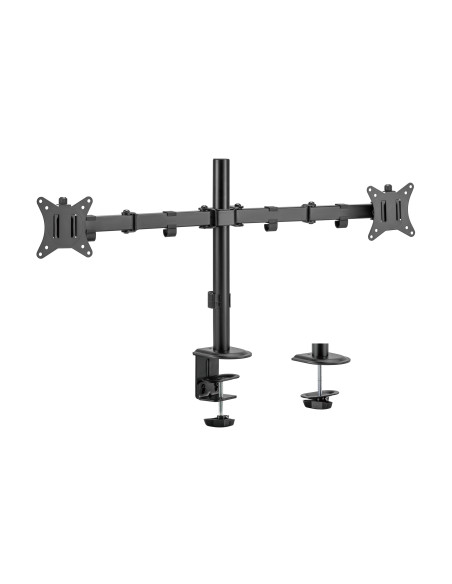 Equip Soporte de escritorio articulado para dos monitores de 17«-32», negro