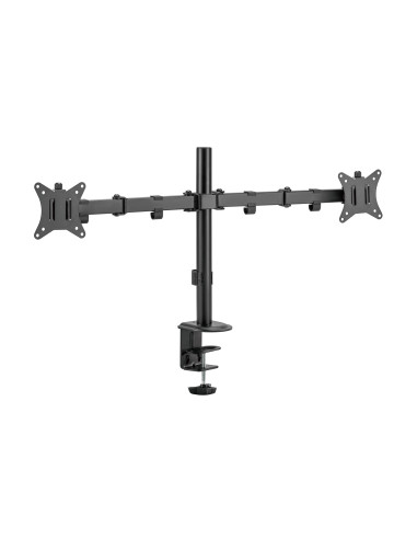 Equip Soporte de escritorio articulado para dos monitores de 17«-32», negro