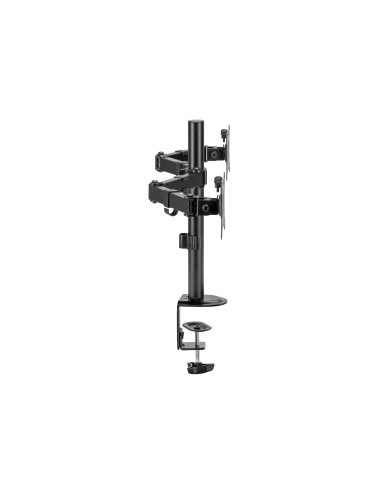 Equip Soporte de escritorio articulado para dos monitores de 17«-32», negro