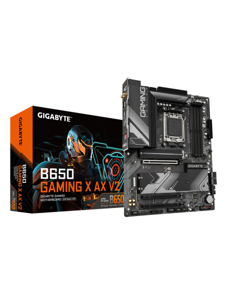 GIGABYTE B650 GAMING X AX V2 Placa base - AMD Ryzen serie 9000, VRM de 8+2+2 fases, hasta 8000 MHz DDR5 (OC), 1xPCIe 5.0 +